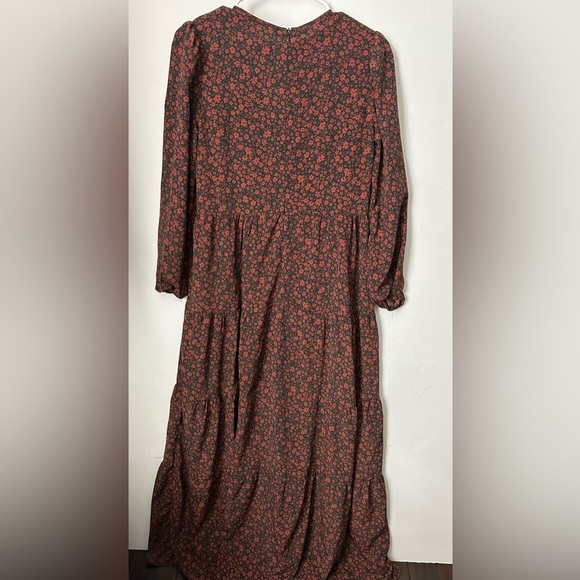 Pashmina Brand Maxi Dress Boho Floral Puff Sleeve Medium - Picture 4 of 7